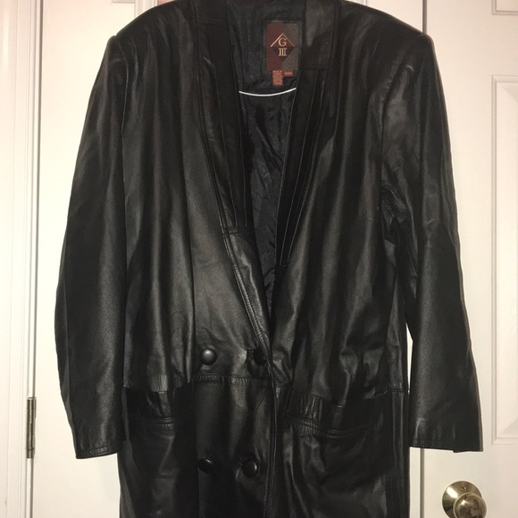 Leather Trench Coat - Picture 1 of 6